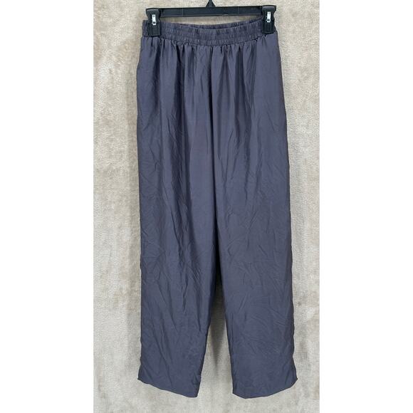 Otello Pelle Track Suit Womens Small Gray Brown Silk Windbreaker Jacket Pants‎ - Picture 9 of 16